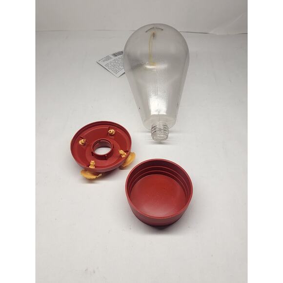 True Living 9” Hanging Hummingbird Feeder - Red/Yellow/Clear - NEW - Picture 4 of 4